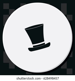 Cylinder hat icon. Flat illustration.
