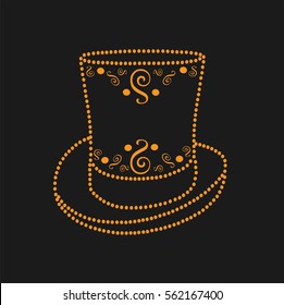 Cylinder hat icon vector