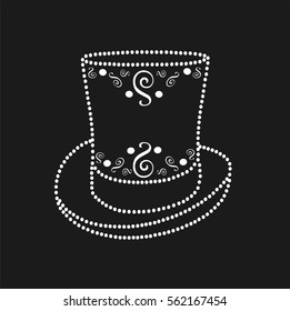 Cylinder hat icon vector