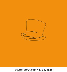 Cylinder hat illustration.