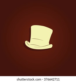 Cylinder hat illustration.