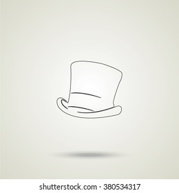 Cylinder hat illustration.