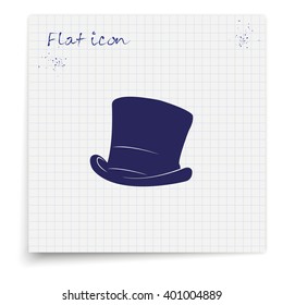 Cylinder hat illustration.