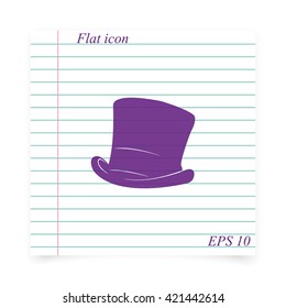 Cylinder hat illustration.