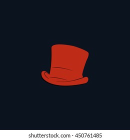 Cylinder hat illustration.