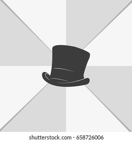Cylinder hat illustration.
