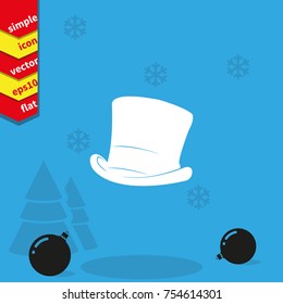 Cylinder hat illustration.