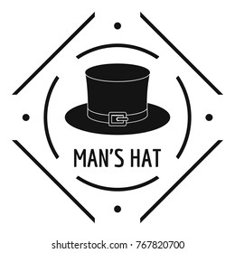 Cylinder hat logo. Simple illustration of cylinder hat vector logo for web