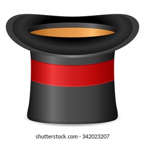 Cylinder hat on a white background.