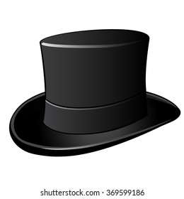 Cylinder hat. Vector.