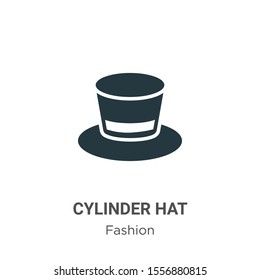 Cylinder hat vector icon on white background. Flat vector cylinder hat icon symbol sign from modern fashion collection for mobile concept and web apps design.