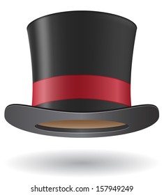 cylinder hat vector illustration isolated on white background