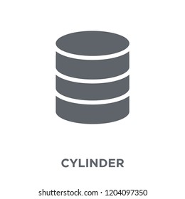 Cylinder icon. Cylinder design concept from Geometry collection. Simple element vector illustration on white background.