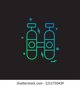Cylinder icon design vector