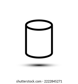 Cylinder icon. flat design vector illustration for web and mobile