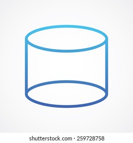 Cylinder Icon In Line Style