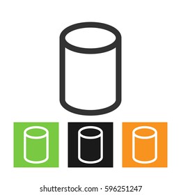 Cylinder Icon In Line Style