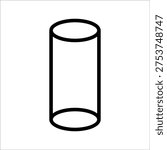 cylinder icon or logo isolated sign symbol vector illustration - high quality black style vector icons
