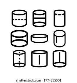 cylinder icon or logo isolated sign symbol vector illustration - Collection of high quality black style vector icons
