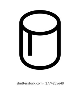 cylinder icon or logo isolated sign symbol vector illustration - high quality black style vector icons
