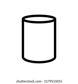 Cylinder icon. A round cylinder. Vector.