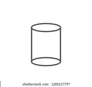 Cylinder icon.  Vector geometric cylinder form vector. 