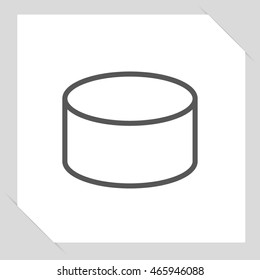 Cylinder  Icon, Vector Illustration