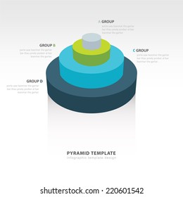 Cylinder infographic template design