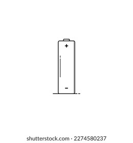 Cylinder lithium electric battery icon isolated vector graphics