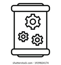 Cylinder nanotechnology icon. Outline cylinder nanotechnology vector icon for web design isolated on white background