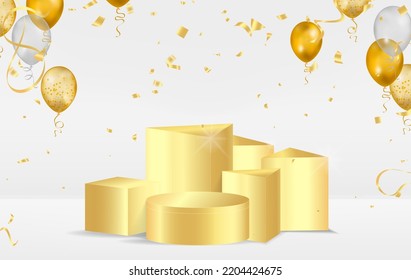 cylinder pedestal . Geometric platform. Abstract pastel minimal wall scene. Semi circle backdrop. Vector rendering 3d geometric shape for product display presentation.