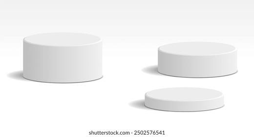 cylinder podium tube circle podium stage 3d Abstract minimal scene mockup products display studio, Stage showcase. Vector geometric forms