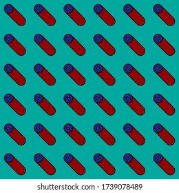 Cylinder seamless vector pattern with hand drawn texture