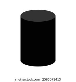 Cylinder shape design on white background 