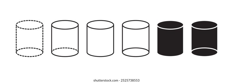 cylinder shape icons vector design illustration isolated background