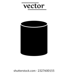 cylinder shape illustration vector flat illustration on white background.
