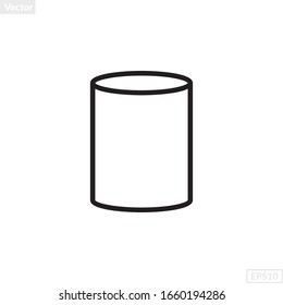 cylinder shape illustration vector graphic. basic shape perfect for preschool learning for children and good for mathematics and any purposes.