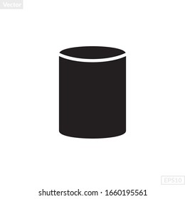 cylinder shape illustration vector graphic. basic shape perfect for preschool learning for children and good for mathematics and any purposes.