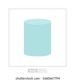 cylinder shape illustration vector graphic. basic shape perfect for preschool learning for children and good for mathematics and any purposes.
