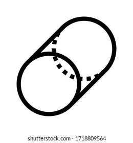 cylinder shape illustration vector graphic icon on white background