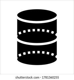 ilustración de forma de cilindro icono gráfico vectorial en fondo blanco