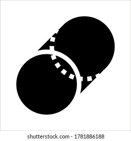 cylinder shape illustration vector graphic icon on white background