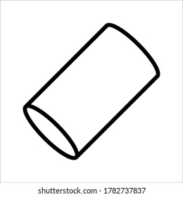 Zylinderform-Vektorgrafik-Symbol auf weißem Hintergrund