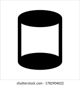 cylinder shape illustration vector graphic icon on white background