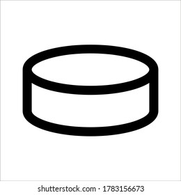 cylinder shape illustration vector graphic icon on white background