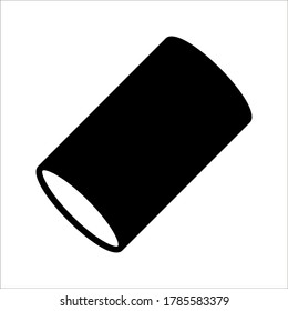 cylinder shape illustration vector graphic icon on white background