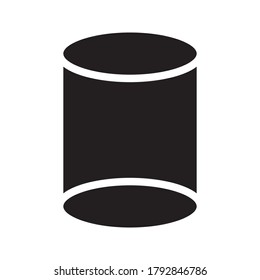 cylinder shape illustration vector graphic icon 