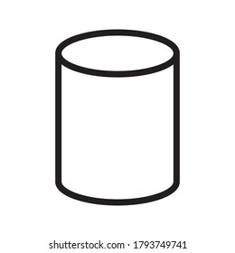 cylinder shape illustration vector graphic icon 