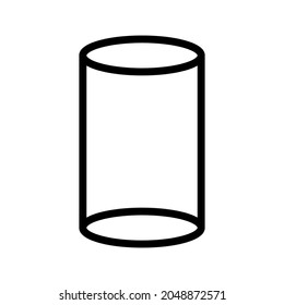 cylinder shape illustration vector graphic icon on white background