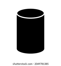 cylinder shape illustration vector graphic icon on white background